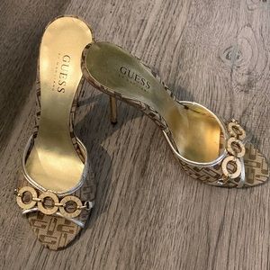 Gold GUESS by Marciano Heels/Stilettos/Sandals Excellent Condition Size 6M